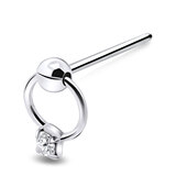 Dangling Stone Straight Nose Stud NSKA-828 